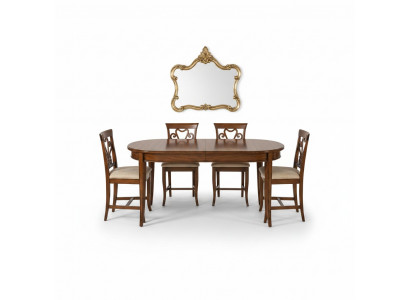 Table à manger + 4x Chaises Chaise Salle à manger Set Groupe Ess Table Moderne Tables Suite