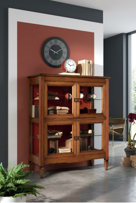 Salon Buffet Armoire en Verre Vitrine Buffet de Salle à Manger Armoires en Bois Mobilier