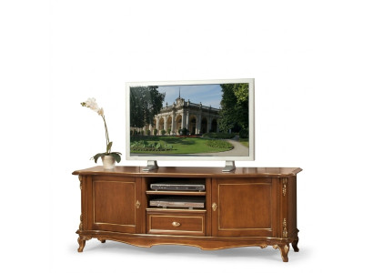 Meuble TV Meuble TV Design pour Salon Étagère Marron en Bois Étagères Bas Italie Neuf