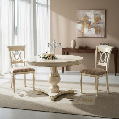 Groupe Ensemble 2x chaise Chaise de salle à manger Chaises Bois Luxe Ensemble de salle à manger Suite Mobilier