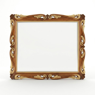 Miroir mural de design classique, Meuble italien Miroir mural Miroir en bois.