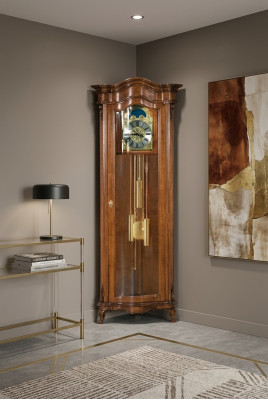 Horloge sur pied Horloge d'angle Salon Bois massif Horloges Bois véritable Italien Ameublement