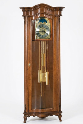 Horloge sur pied Horloge d'angle Salon Bois massif Horloges Bois véritable Italien Ameublement