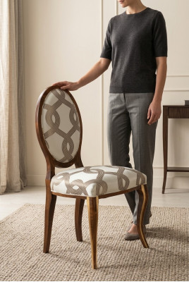 Salle à manger Mobilier en bois Chaises Design luxueux Chaise rembourrée Siège inclinable Mobilier de bureau neuf