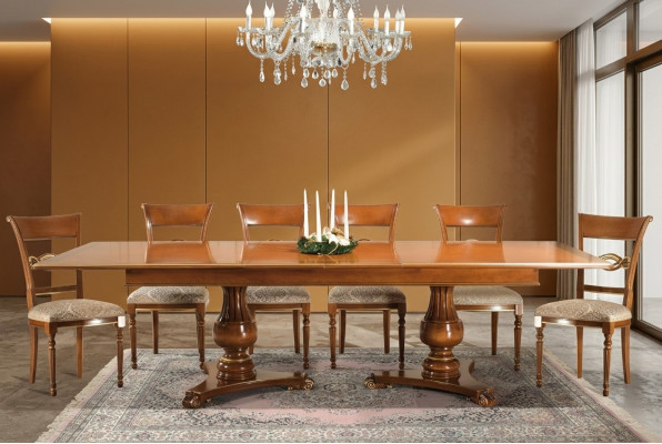 Table à manger extensible Classic r Design Table Mobilier italien en bois Tables à manger