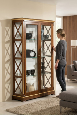 Vitrine en bois massif Armoire en verre Vitrine en bois massif Meuble de salon Buffet nouveau