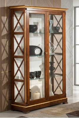Vitrine en bois massif Armoire en verre Vitrine en bois massif Meuble de salon Buffet nouveau