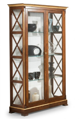 Vitrine en bois massif Armoire en verre Vitrine en bois massif Meuble de salon Buffet nouveau