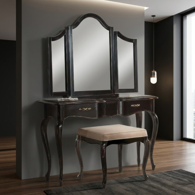 Mobilier Style StileElisa Table Console Miroir Bois Ensemble de Tables Italiennes