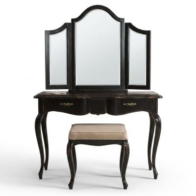 Mobilier Style StileElisa Table Console Miroir Bois Ensemble de Tables Italiennes