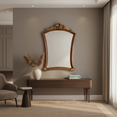 Design miroir classique italien Miroir mural Italie en bois Support mural nouveau