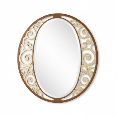 Classique r Design Miroir Miroir mural italien Support en bois Mur Italie nouveau