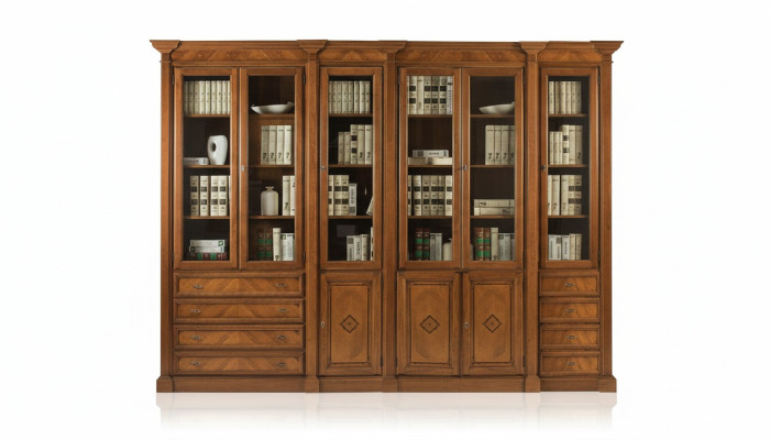 Étagère à livres brun vitrine Armoire Bibliothèque Vitrine Étagère Étagères nouveau