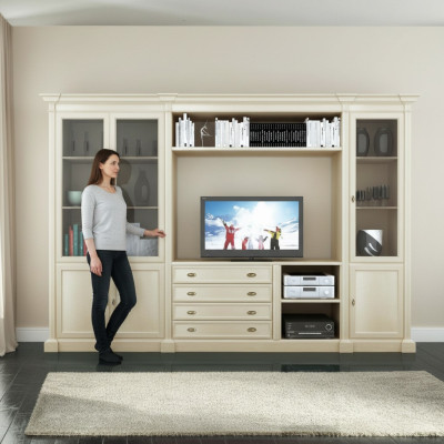 Placard mural TV Étagères Armoires en bois Mobilier de salon neuf Étagère murale salon