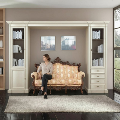 Armoire Vitrine Bois Salon Mobilier Unités Murales TV Design Moderne Unité Murale
