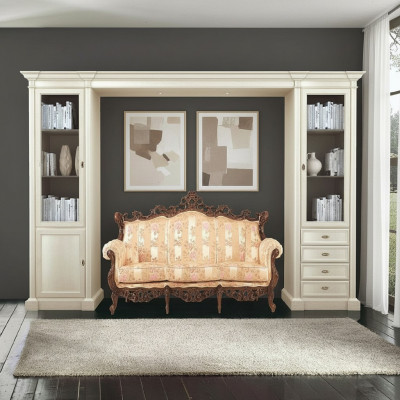 Armoire Vitrine Bois Salon Mobilier Unités Murales TV Design Moderne Unité Murale