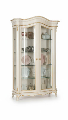Vitrines Armoire en verre Vitrine Salon Bois Buffet Meuble italien Étagère