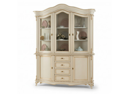 Vitrines Armoire En bois massif Bahut Vitrine Salle à manger Mobilier en bois massif