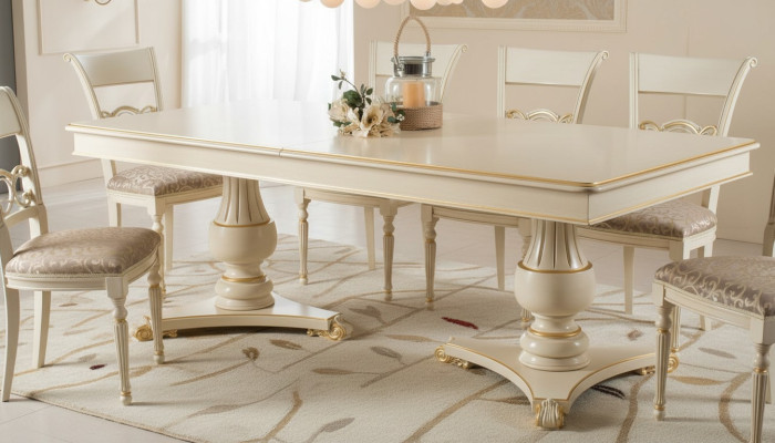 Table de salle à manger de luxe Table de salle à manger Tables en bois Styles Mobilier de salle à manger Elise