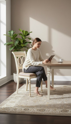 Salle à manger Meubles en bois Chaises Design de luxe Chaise rembourrée Siège inclinable Mobilier de bureau neuf