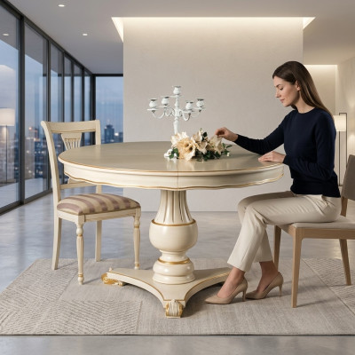 Table ronde tables à manger tables à manger styles de tables à manger Elisa tables à manger meubles de luxe en bois