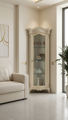Vitrines en bois massif Armoire en verre Vitrine en vrai bois Meuble de salon Buffet
