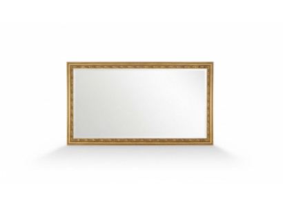 Miroir mural classique italien d'un designer en bois doré nouvellement meublé