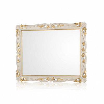 Miroir design classique en Italie avec support en bois, neuf.