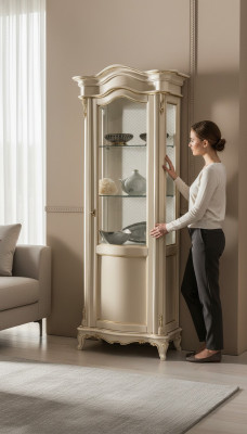 Meubles d'armoires Étagère Armoire classée Vitrine Armoire moderne Armoire de luxe Vitrine en bois Mobilier