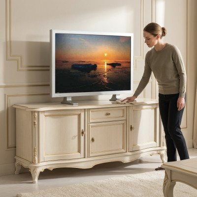 Meuble TV Buffet Basse Armoires de Rangement Meuble de Salon Bahut Meuble TV Commode 180cm