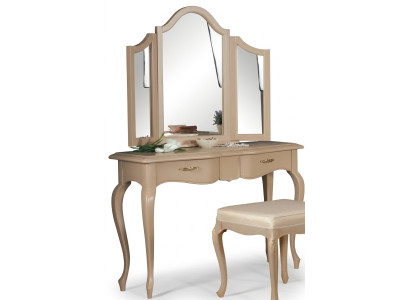 Coiffeuse avec miroir Conception de meubles de chambre Table de chevet Tabouret 2 pièces. nouveau