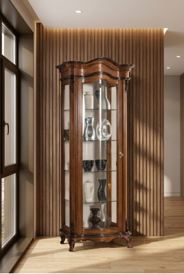 Salon Mobilier Bois massif Vitrines Armoire en verre Buffet en bois massif Vitrine