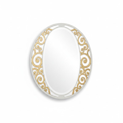 Miroir mural ovale classique en or, meubles italiens classiques. Nouveau miroir classique r