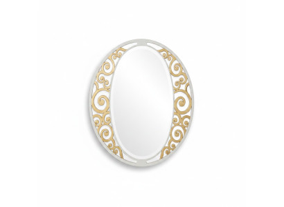 Miroir mural ovale classique en or, meubles italiens classiques. Nouveau miroir classique r
