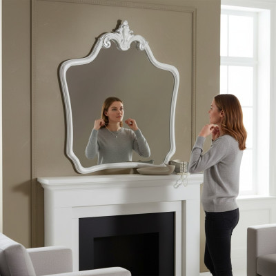 Miroir mural classique en italien design sur pied en bois Italie nouveau