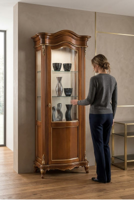 Salle de séjour Mobilier Vitrine en verre Vitrine en bois Armoires vitrées en verre Étagères