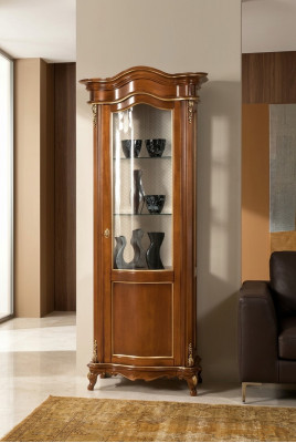 Salle de séjour Mobilier Vitrine en verre Vitrine en bois Armoires vitrées en verre Étagères