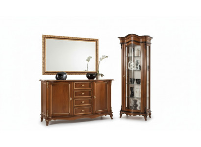 Salle à manger, Vitrine, Armoire, Commode, Miroir, Buffet, Italie Meubles 3 pièces