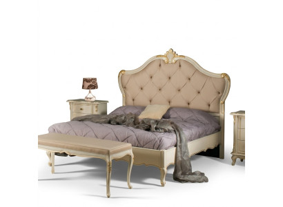 Mobilier de lit Lit double Bois naturel Mobilier de chambre Design de lits Meubles Italie