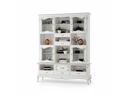 Salle de séjour Vitrine Armoire Livres Étagère Buffet Meubles classiques Étagères Bois