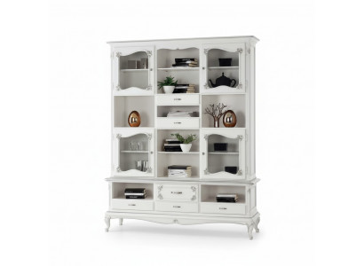 Salle de séjour Vitrine Armoire Livres Étagère Buffet Meubles classiques Étagères Bois