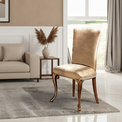 Chaise Bois Italien Mobilier Salle à manger Chaises Design de Luxe Fauteuil Bois Massif