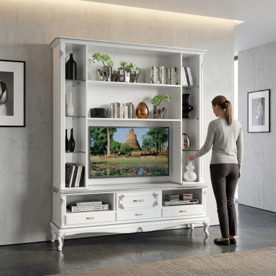Salon Étagère Murale TV Armoire Armoires Murales Étagère Bois Mobilier de Salon neuf