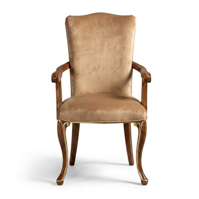Chaise 1 place Salle à manger Chaise en bois Fauteuil Italie Mobilier Design Classique Fauteuils