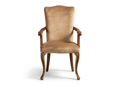Chaise 1 place Salle à manger Chaise en bois Fauteuil Italie Mobilier Design Classique Fauteuils