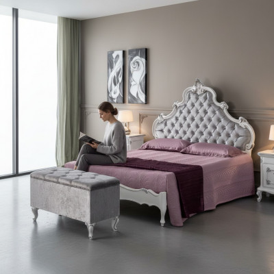 Lit Chambre Conception Lits Bois Lit double Meubles italiens Chesterfield