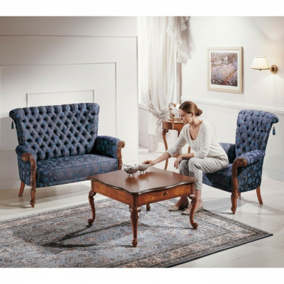 Ensemble de canapé italien canapé 2 fauteuils table basse table d'appoint ensemble de luxe 4 pièces