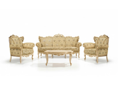 italienisches Sitzensemble Klassik Möbel Sitzpolstersatz Sofa Couch 4-teilig. neu
