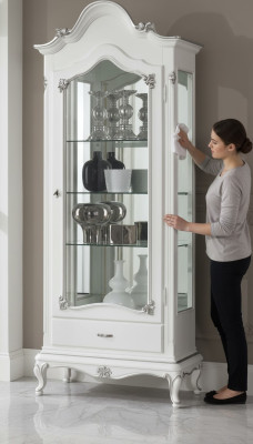 Vitrines Armoire en verre Meuble italien Vitrine Salon Bahut Armoires