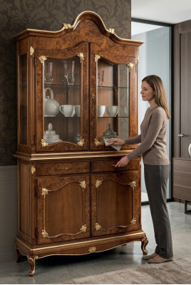 Vitrines Armoire en verre Armoires Étagère Bois Vitrine Design Moderne Salon Nouveau